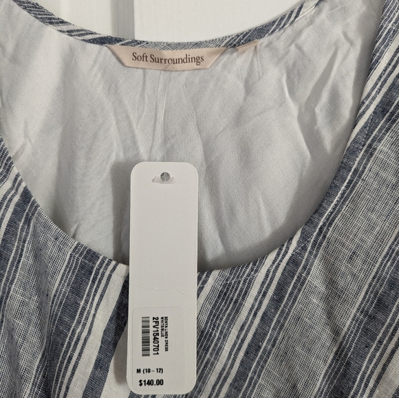 NWT Soft Surroundings linen blend Womens dress size M - Picture 4 of 9